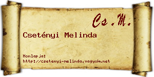 Csetényi Melinda névjegykártya